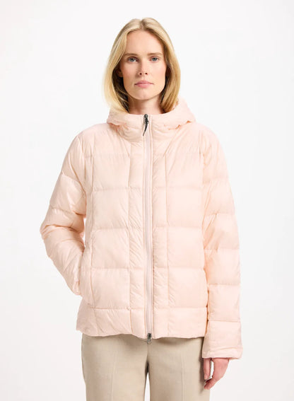 Lightweight hooded down jacket for women Pyrenex Bassia powder pink