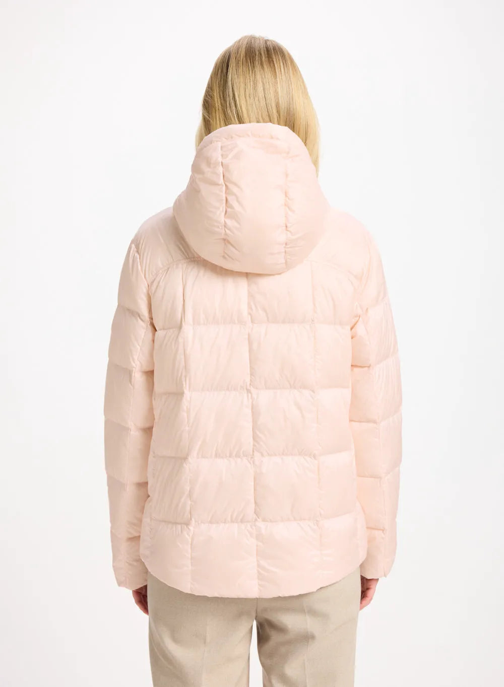 Lightweight hooded down jacket for women Pyrenex Bassia powder pink