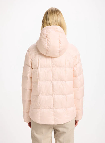Lightweight hooded down jacket for women Pyrenex Bassia powder pink