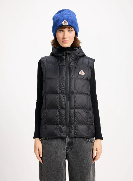 Lightweight sleeveless down jacket for women Bassia black