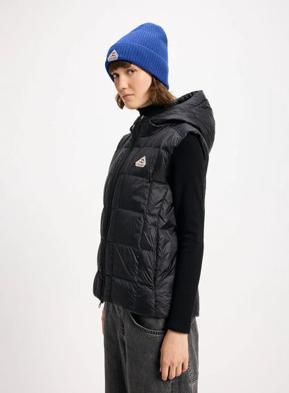 Lightweight sleeveless down jacket for women Bassia black