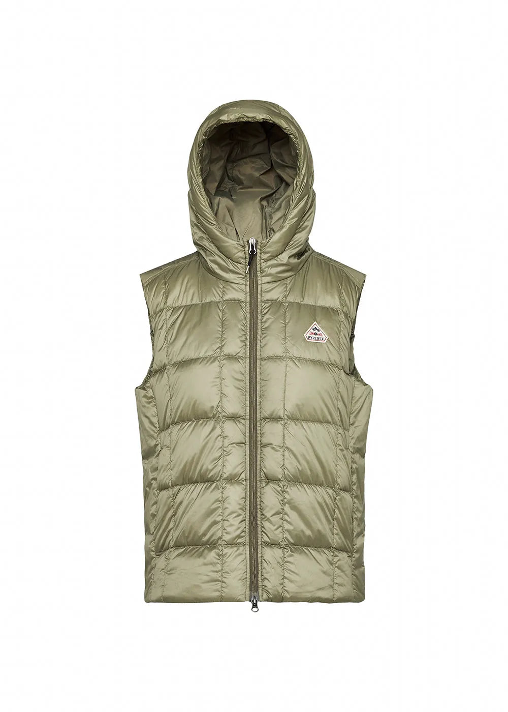 Bassia lightweight sleeveless down jacket for women in khaki