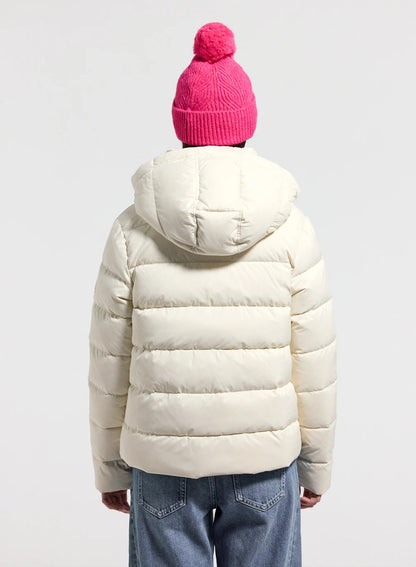 Women's Pyrenex Spoutnic down jacket with removable hood white