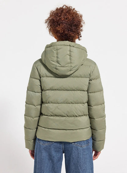 Women's Pyrenex Spoutnic down jacket with removable hood in light khaki