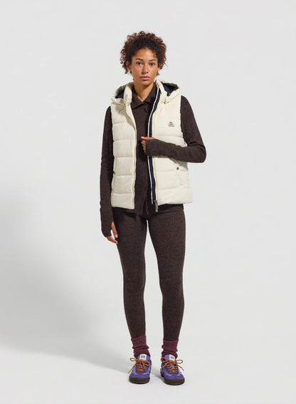 Women's sleeveless down jacket Pyrenex Spoutnic with removable hood white