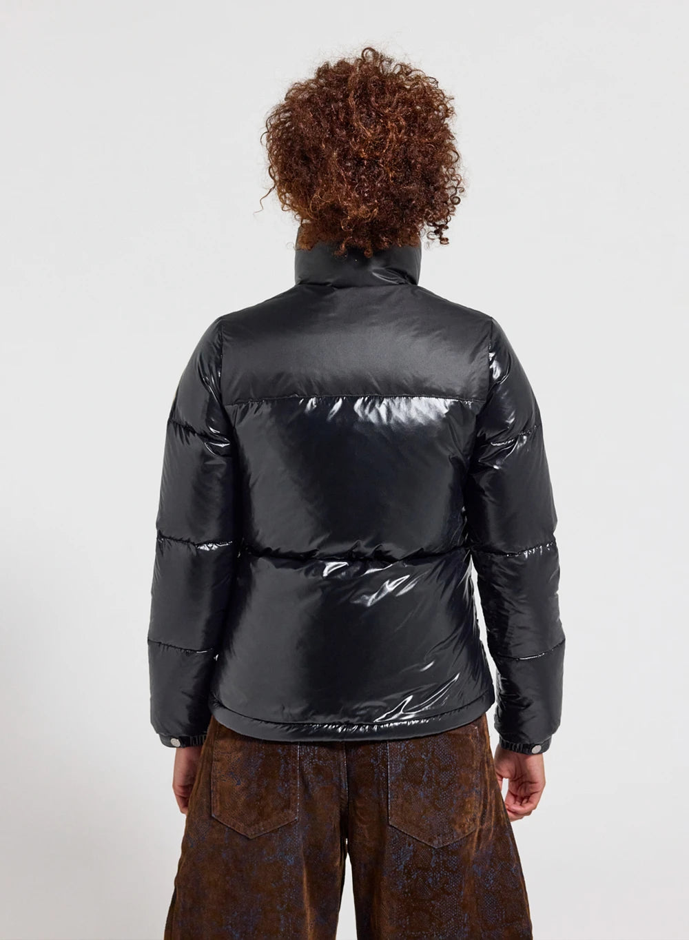 Pyrenex Goldin short shiny down jacket for women black