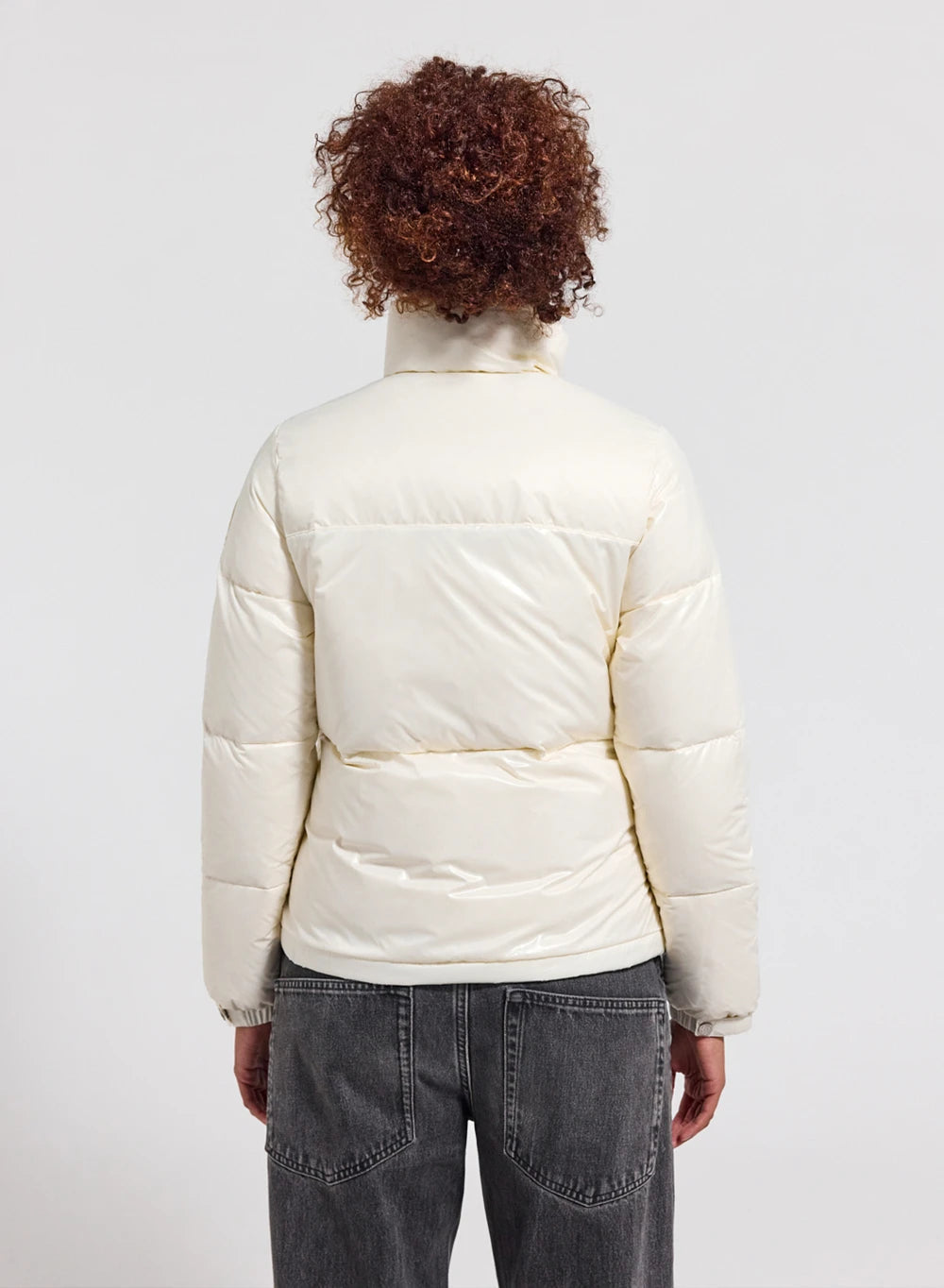 Pyrenex Goldin white short glossy women's down jacket