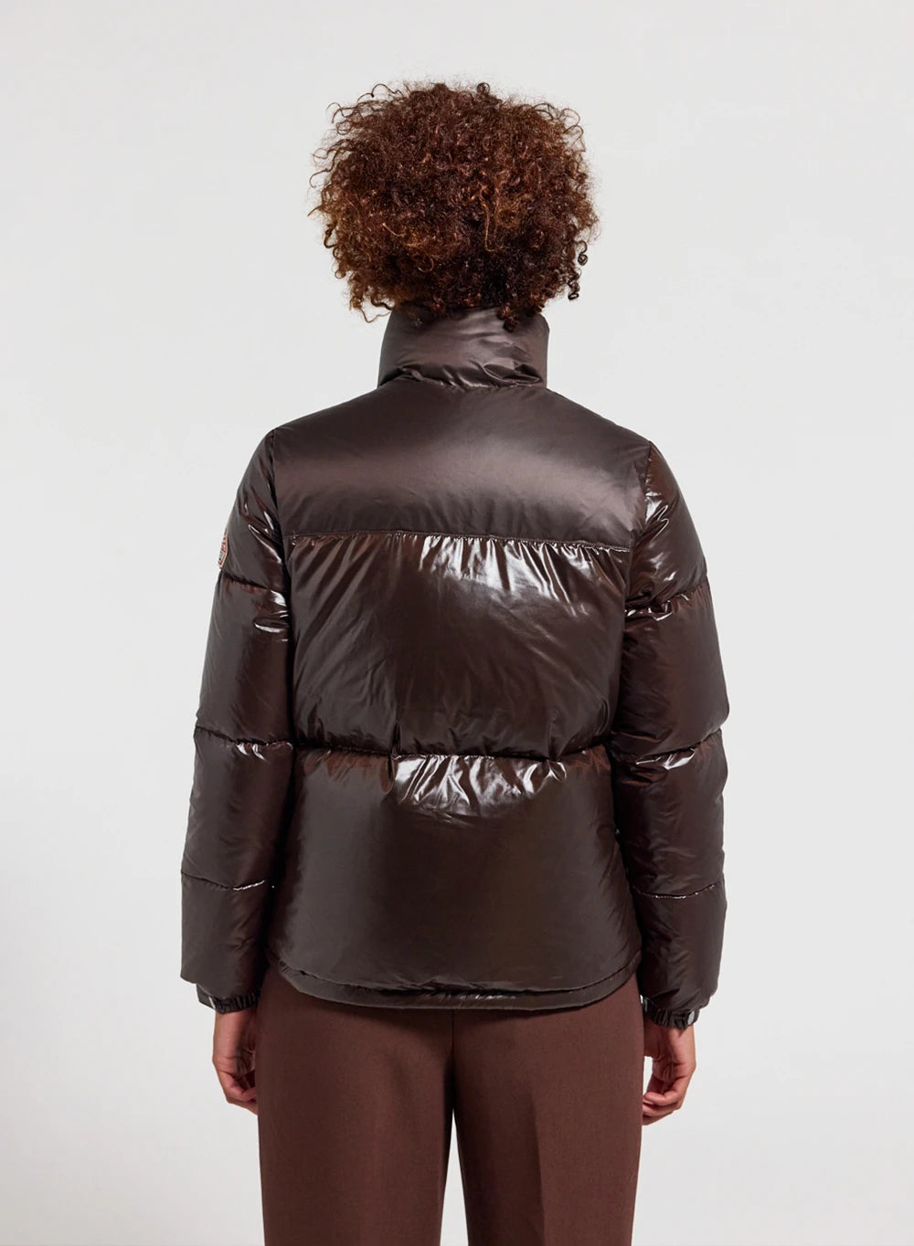 Pyrenex Goldin dark brown women's glossy down jacket