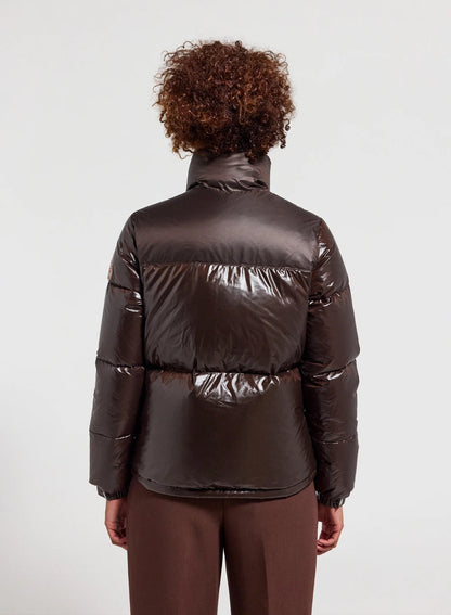 Pyrenex Goldin dark brown women's glossy down jacket