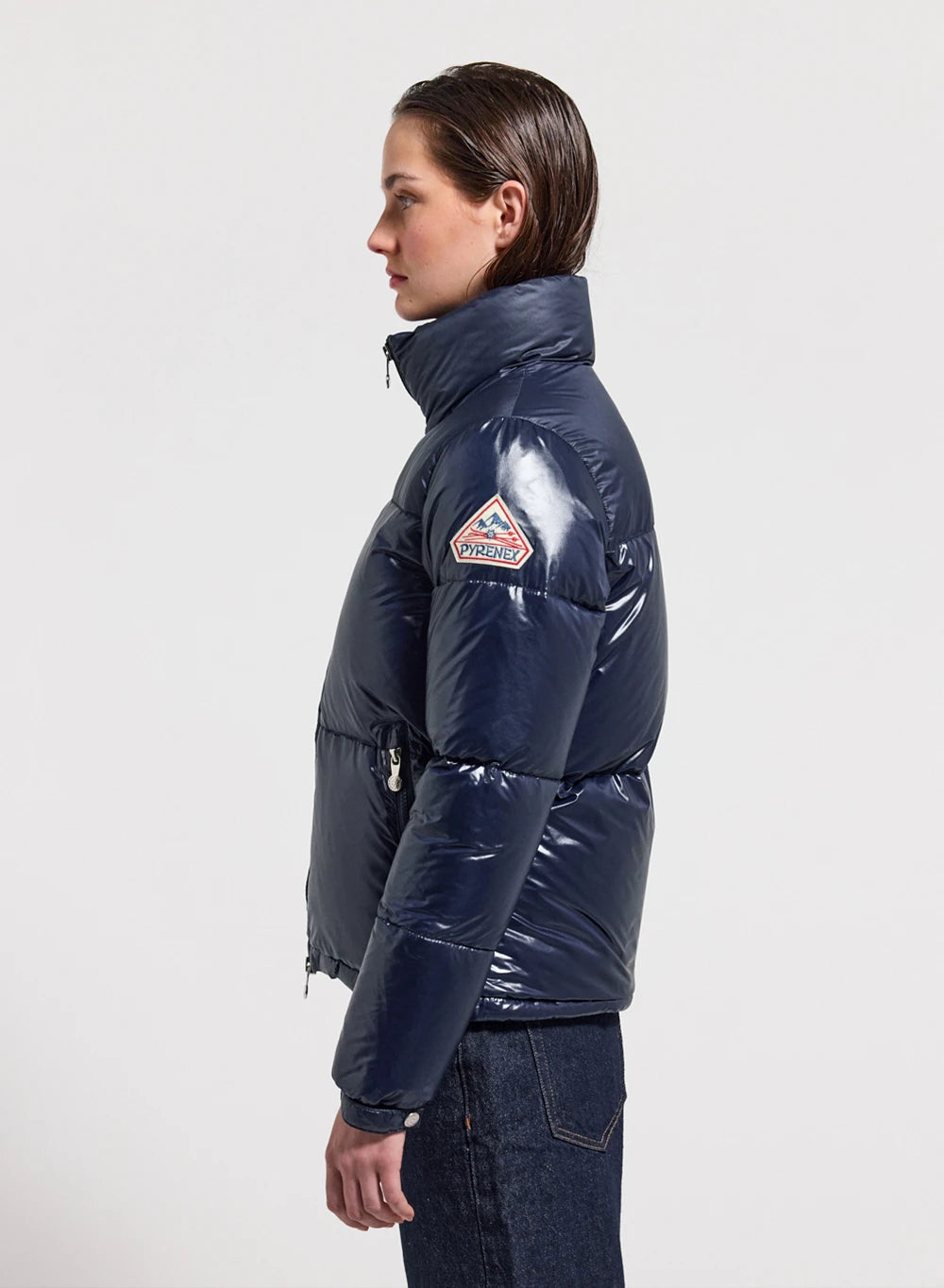 Short shiny down jacket for women Pyrenex Goldin Amiral