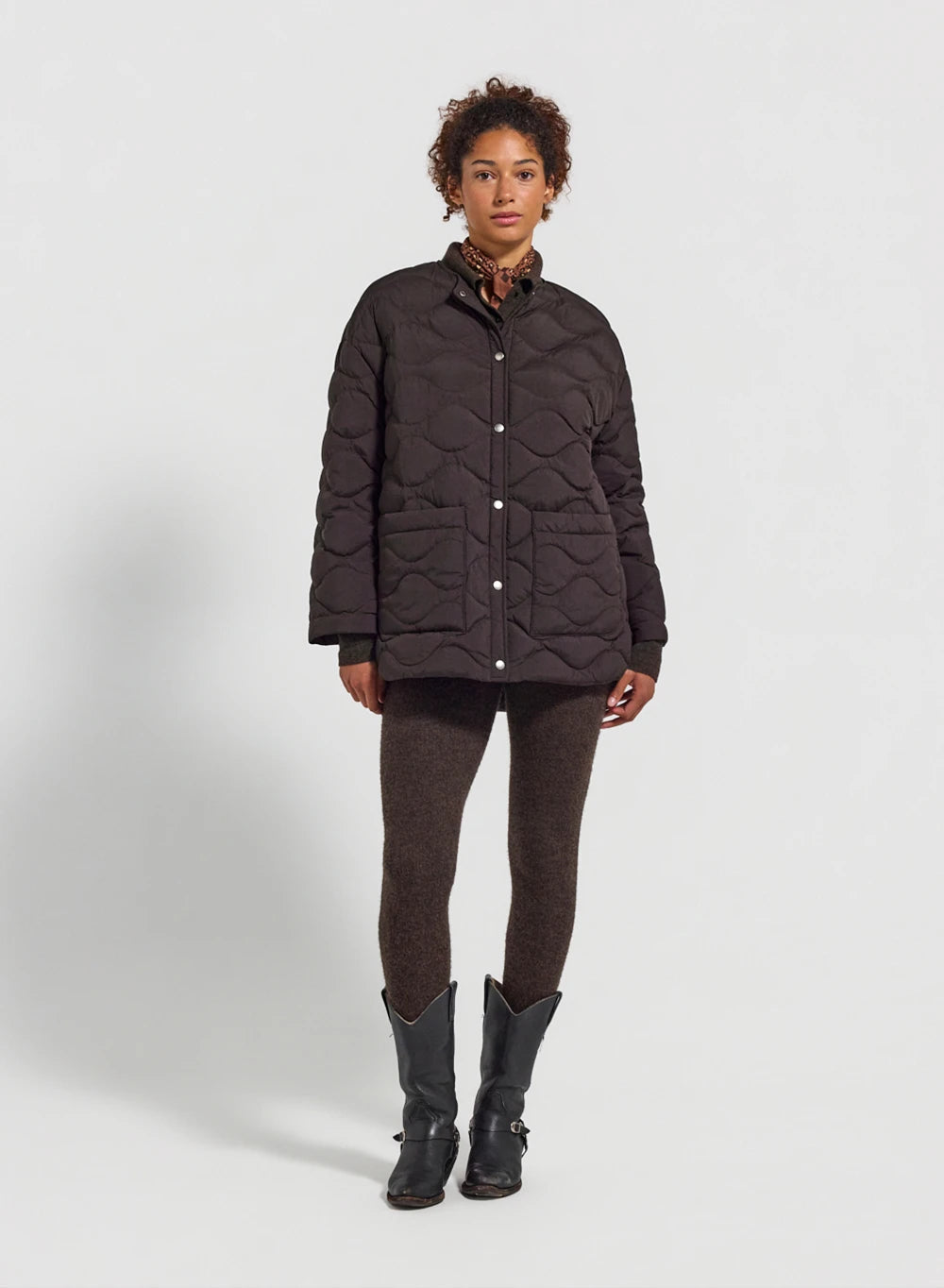 Lightweight women's down jacket Pyrenex Sienna brown
