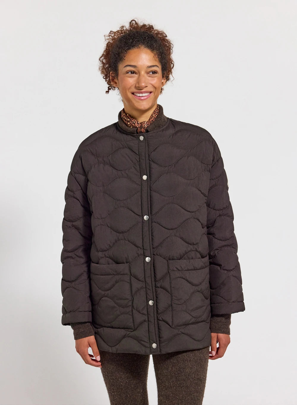 Lightweight women's down jacket Pyrenex Sienna brown