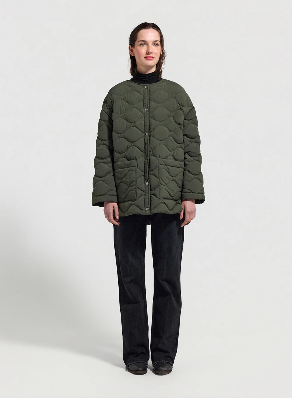 Lightweight down jacket for women Pyrenex Sienna khaki
