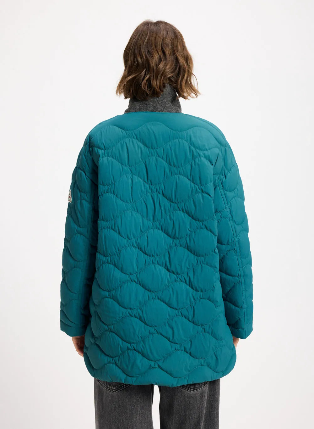 Lightweight women's down jacket Pyrenex Sienna turquoise blue