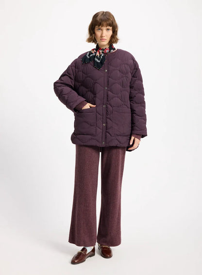 Lightweight women's down jacket Pyrenex Sienna burgundy