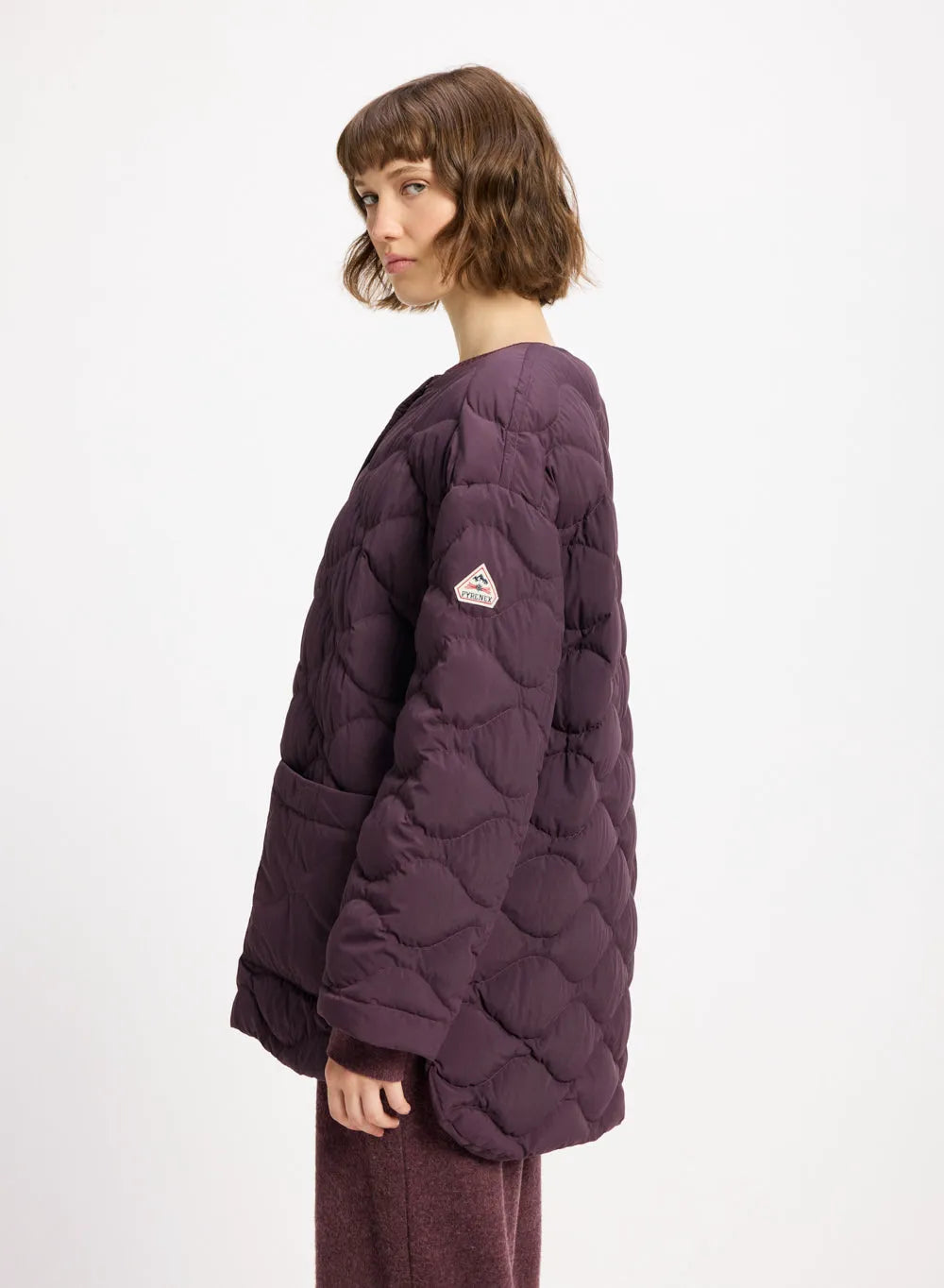 Lightweight women's down jacket Pyrenex Sienna burgundy