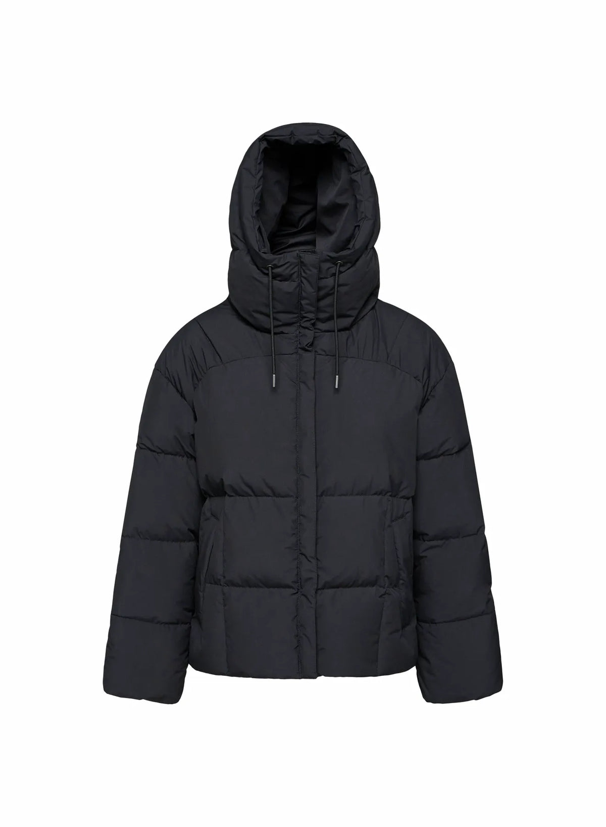 Women's Pyrenex Harmonie hooded down jacket with enveloping hood in black