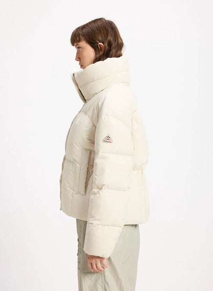 Women's short down jacket Pyrenex Harmonie Crop light beige