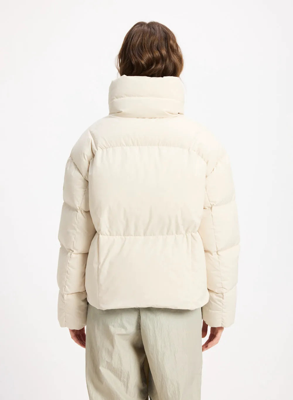 Women's short down jacket Pyrenex Harmonie Crop light beige
