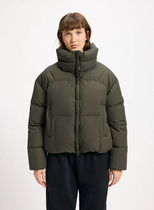 Short women's down jacket Pyrenex Harmonie Crop khaki