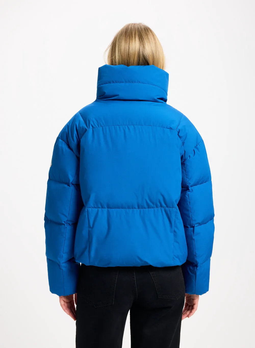 Pyrenex Harmonie Crop women's short down jacket electric blue