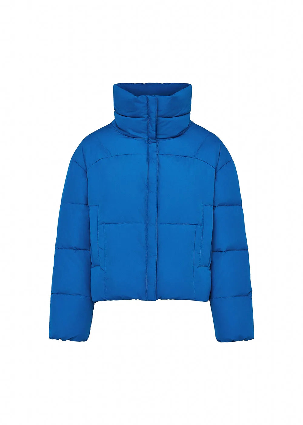 Pyrenex Harmonie Crop women's short down jacket electric blue