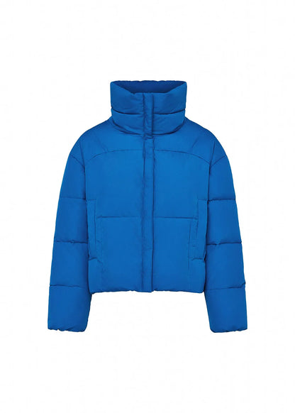 Pyrenex Harmonie Crop women's short down jacket electric blue
