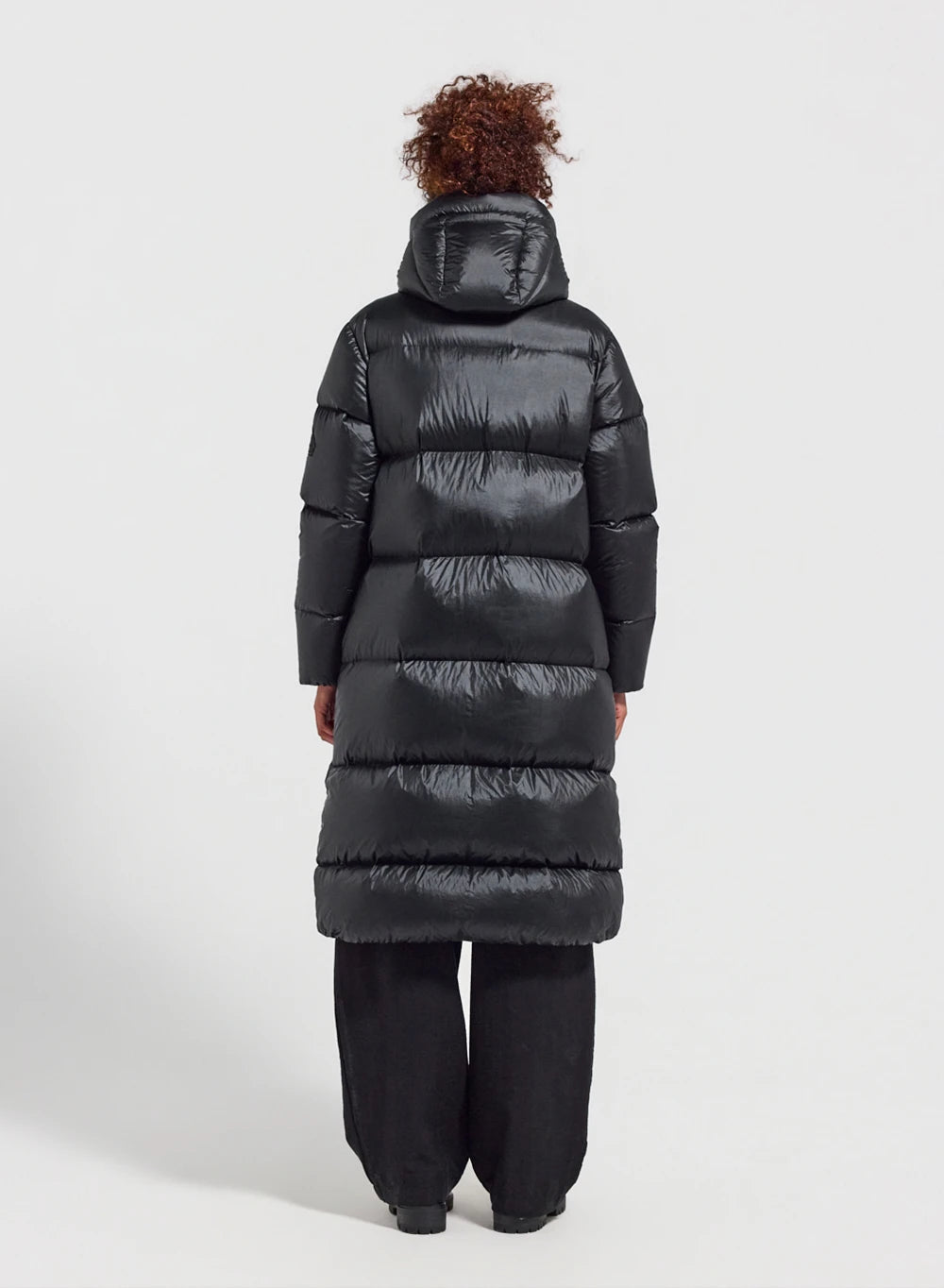 Pyrenex Oriela long down jacket made in Saint-Sever, black