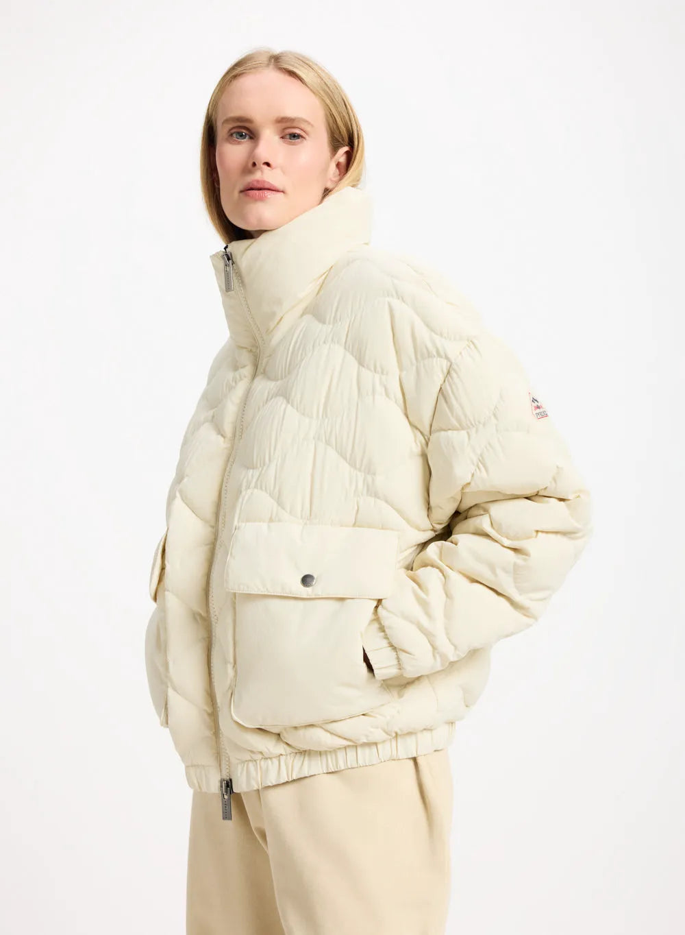 Short bomber down jacket Pyrenex Enola cream