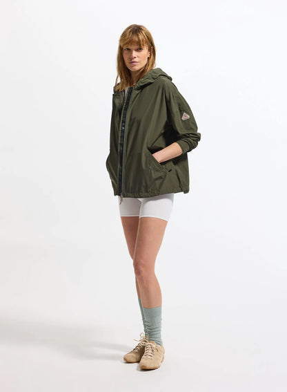 Women's waterproof windbreaker Pyrenex Pyrite khaki green