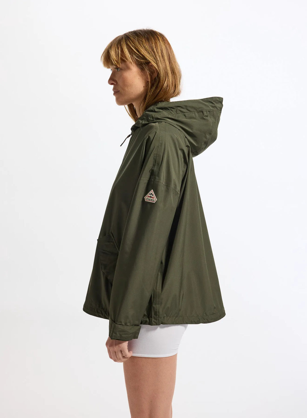 Women's waterproof windbreaker Pyrenex Pyrite khaki green