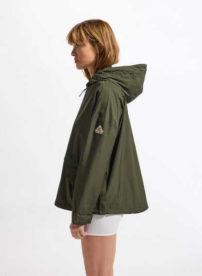 Women's waterproof windbreaker Pyrenex Pyrite khaki green