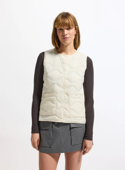 Ultra-lightweight sleeveless down gilet for women Pyrenex Orite Vest white