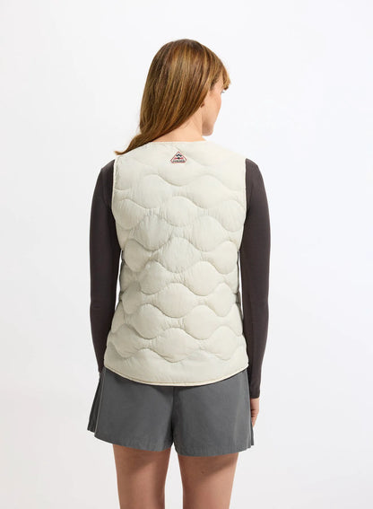 Ultra-lightweight sleeveless down gilet for women Pyrenex Orite Vest white
