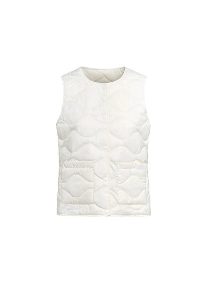 Ultra-lightweight sleeveless down gilet for women Pyrenex Orite Vest white
