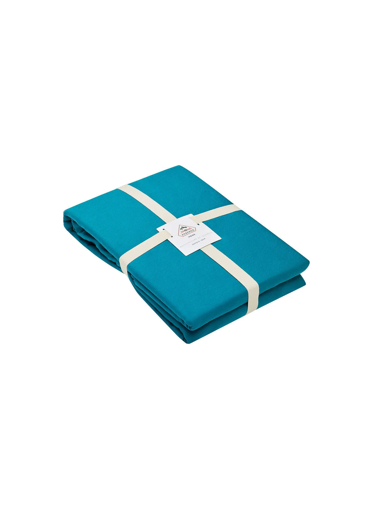 Lily duvet cover plain peacock blue in cotton and TENCEL™ Lyocell