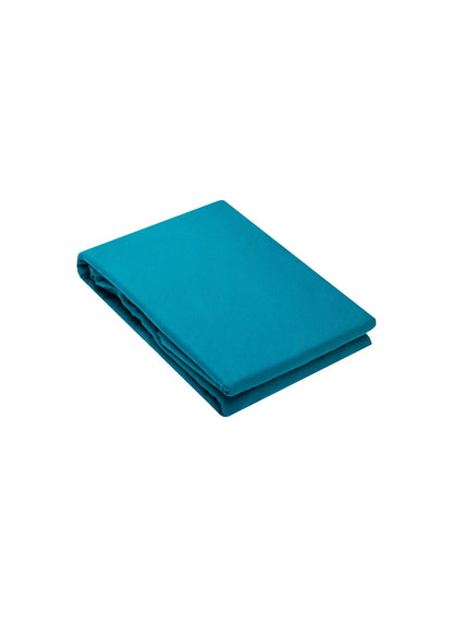 Lily duvet cover plain peacock blue in cotton and TENCEL™ Lyocell