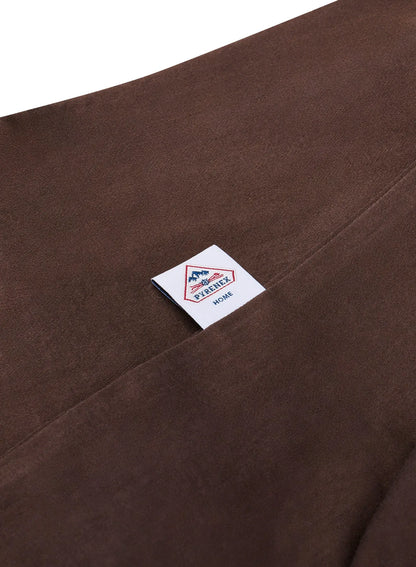 Lily plain brown duvet cover in cotton and TENCEL™ Lyocell