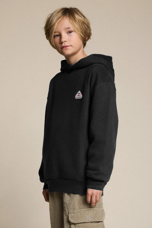 Pyrenex Arcol black children's organic cotton hooded sweatshirt
