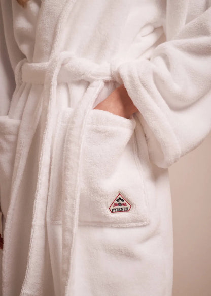 Hana white cotton bathrobe