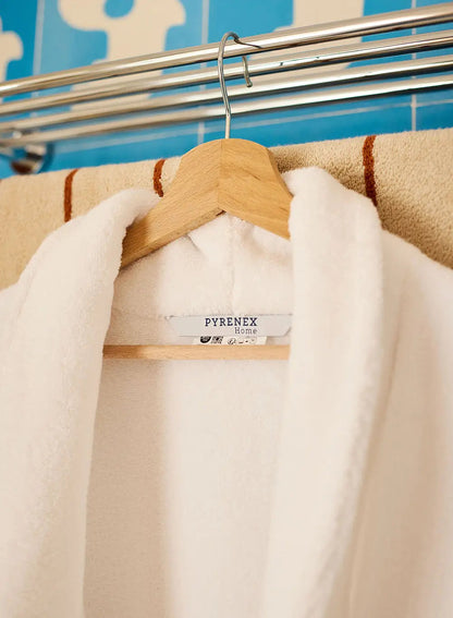 Hana white cotton bathrobe