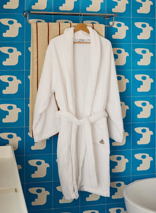 Hana white cotton bathrobe