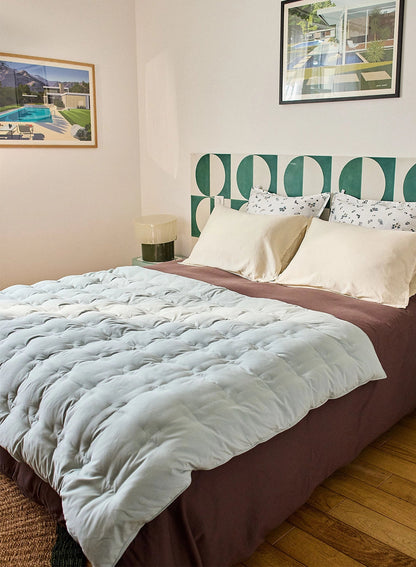 Caresse Vert de gris Blanket