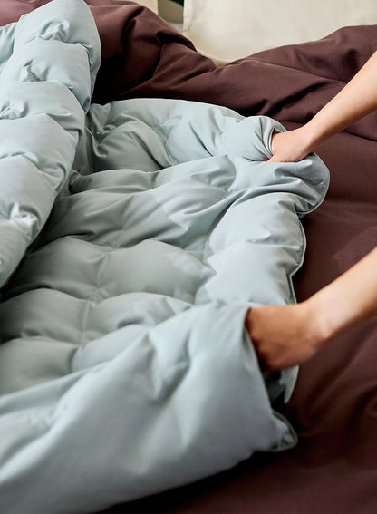 Caresse Vert de gris Blanket