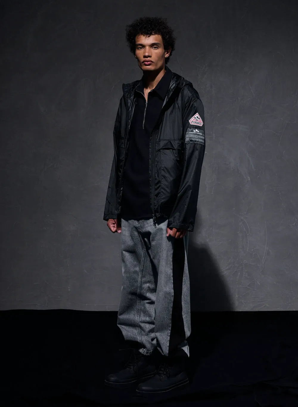 Pyrenex x Wildside Soulere black windbreaker