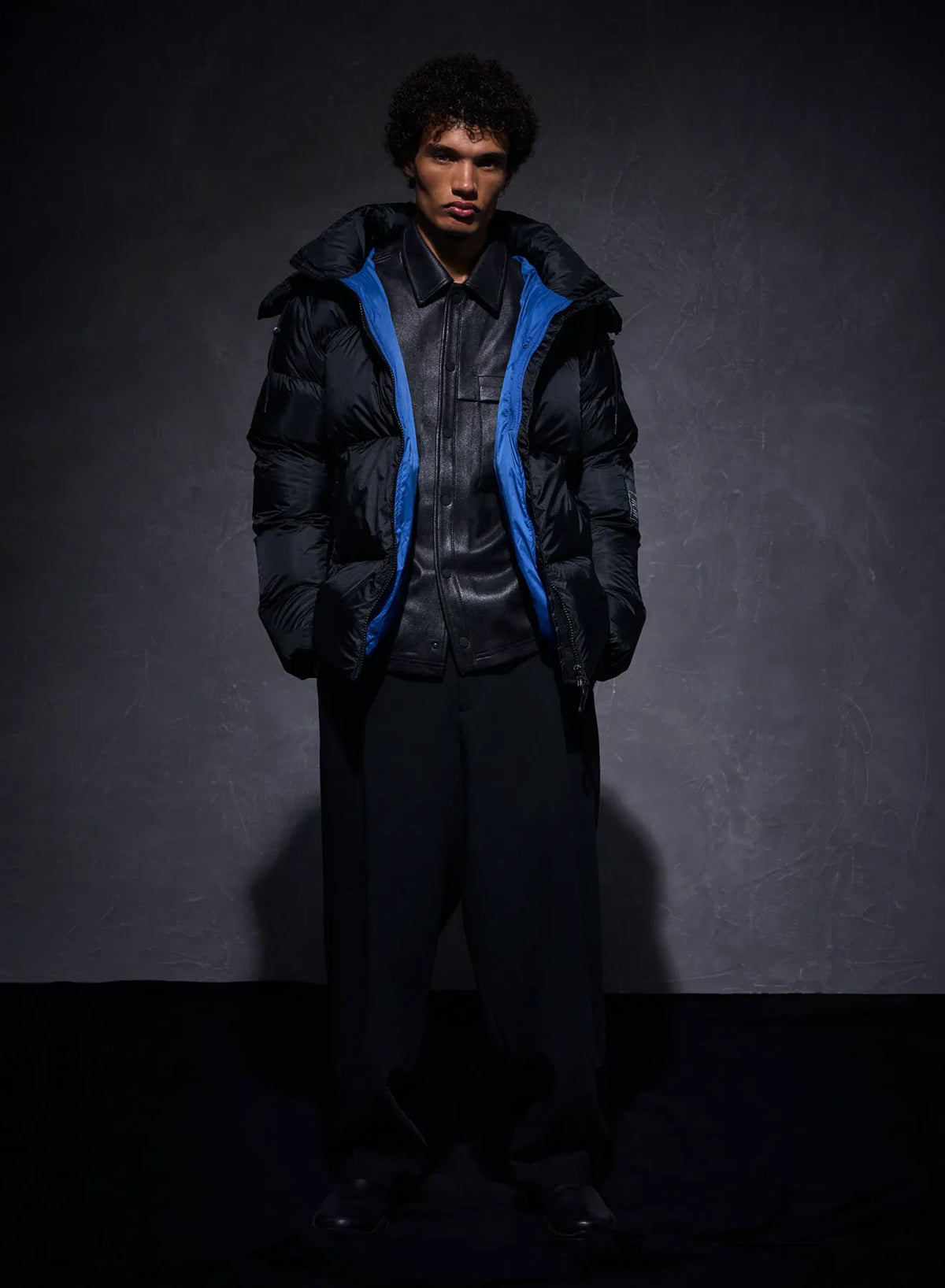 Unisex Shift Hooded Ripstop Pyrenex x Wildside black down jacket