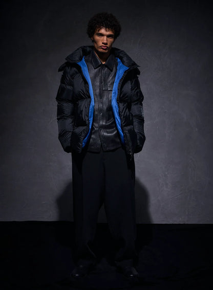 Unisex Shift Hooded Ripstop Pyrenex x Wildside black down jacket