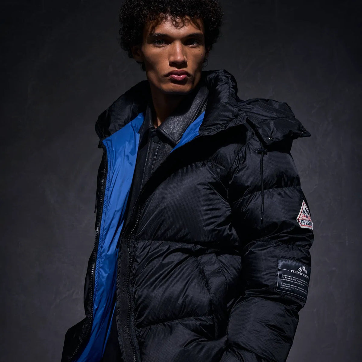 Unisex Shift Hooded Ripstop Pyrenex x Wildside black down jacket