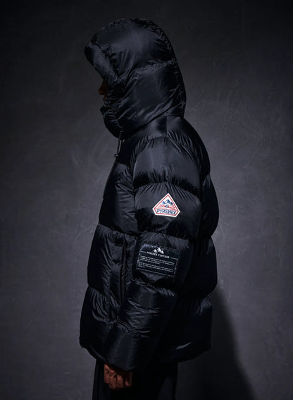 Unisex Shift Hooded Ripstop Pyrenex x Wildside black down jacket