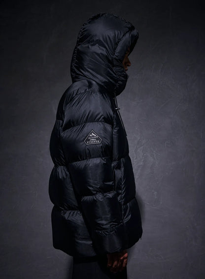 Unisex Shift Hooded Ripstop Pyrenex x Wildside black down jacket